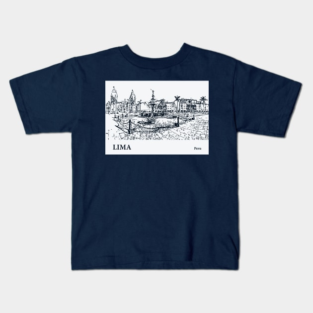 Lima - Peru Kids T-Shirt by Lakeric